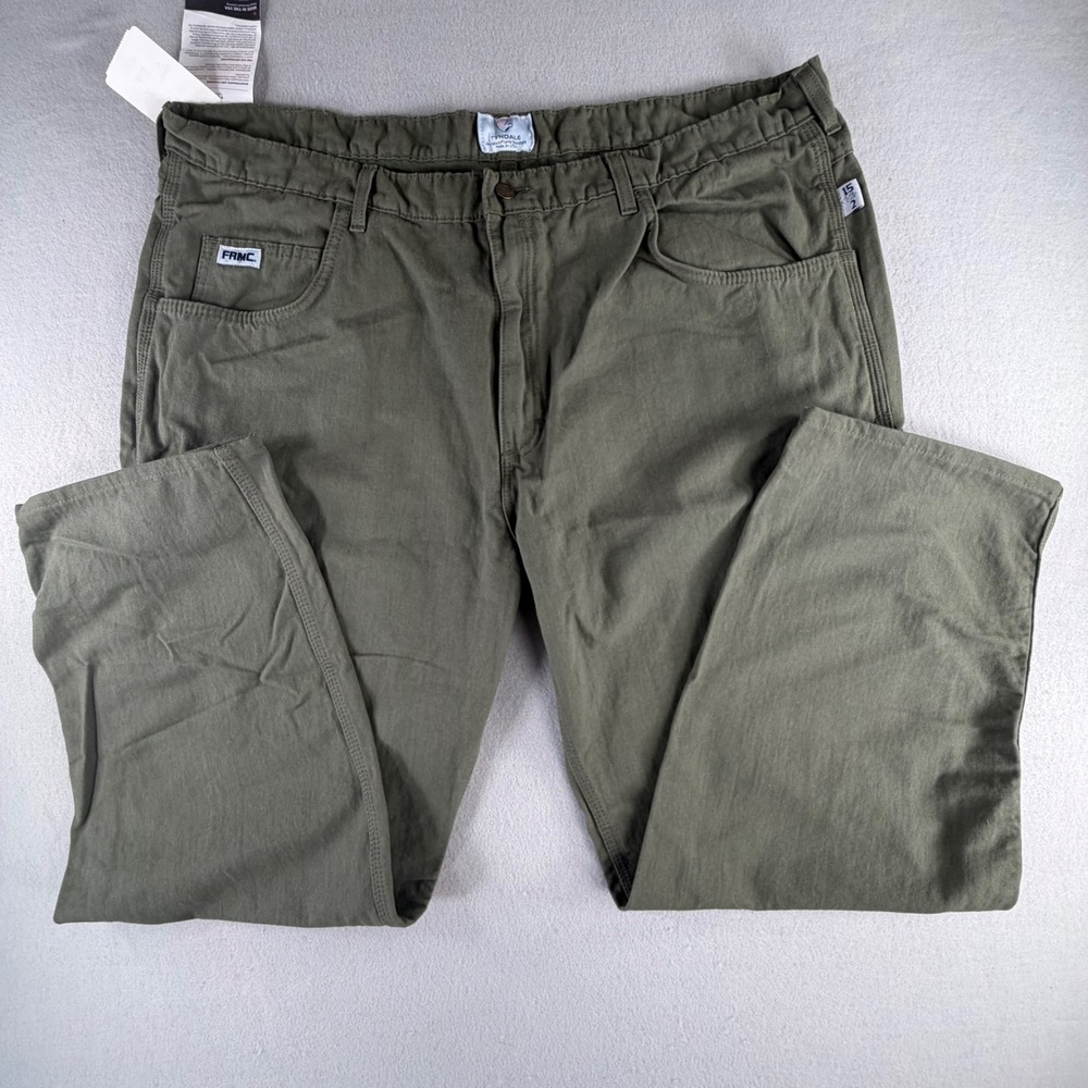 Tyndale FR Canvas Pant Olive Green Flame Resistant Workwear‎ Mens 44x34 NWT